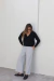 pantalon gris de algodón