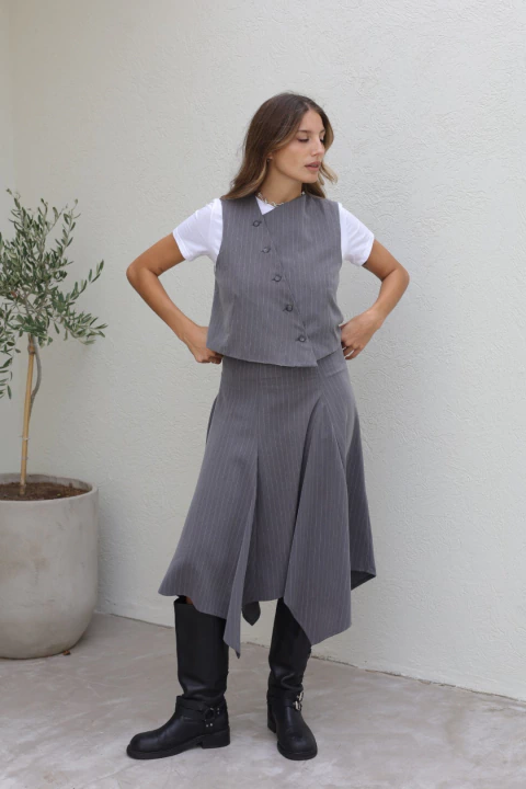 chaleco sastrero rayado