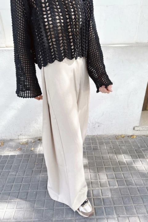 pantalón sastrero arena