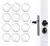Topetina Circular Transparente Diametro 18 Mm X 12u