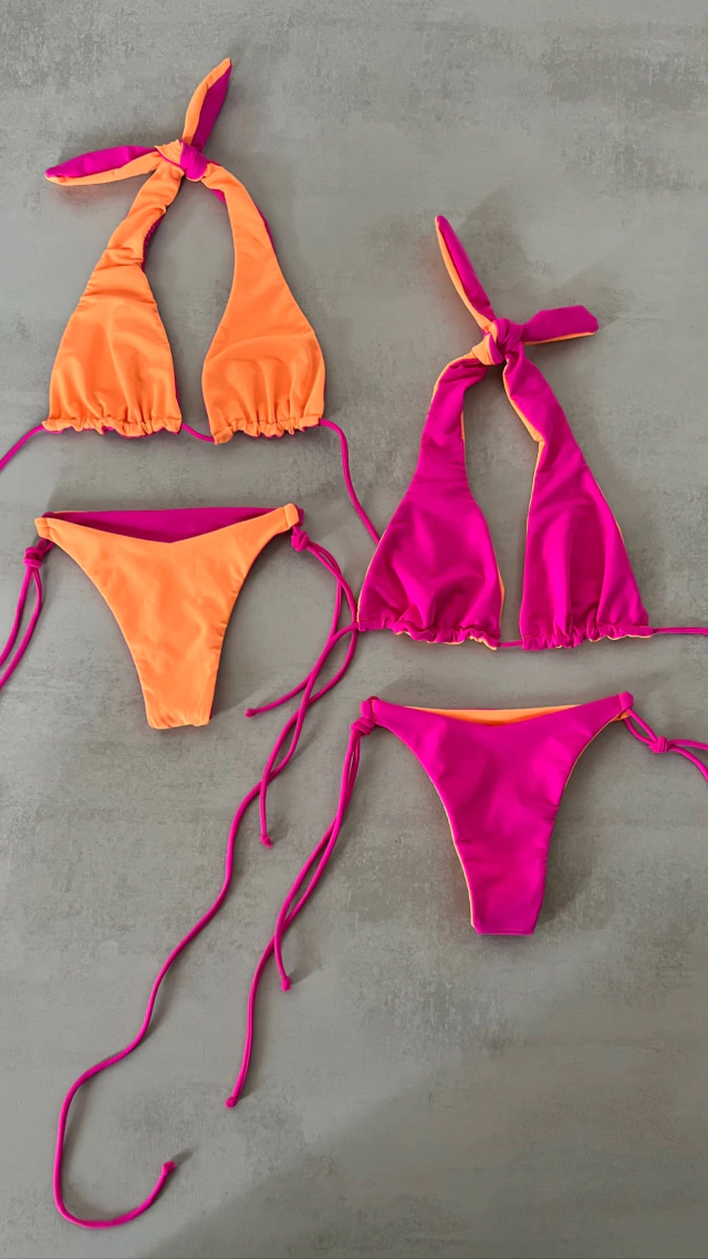 Bikini Tao Reversible Naranja & Fucsia thumbnail 2
