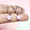AROS CUBANOS DIJE ESTRELLA LILA ACERO QUIRURGICO