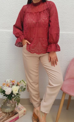 Blusa Romance bordeau en internet