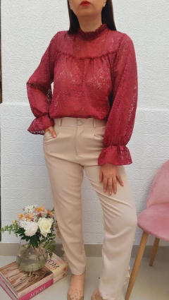 Imagen de Blusa Romance bordeau