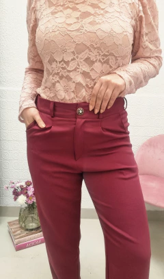 Pantalón Gardenia bordeau