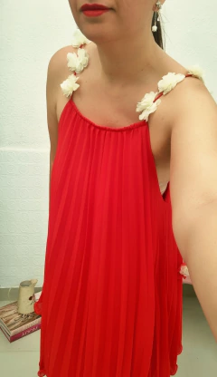 Vestido Rosaura rojo - tienda online