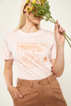 Remera Café Paris rosa
