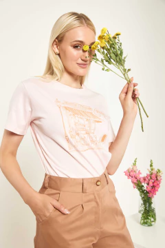 Remera Café Paris rosa - comprar online