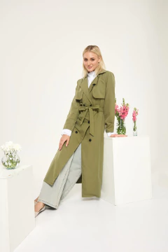 Trench Praliné verde militar