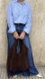 Imagen de CARTERA QUEQUEN INDIA CHOCOLATE GAMUZA