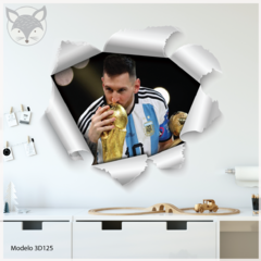 Modelo 3D125 Messi Futbol Argentina Copa Mundial