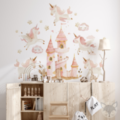 Magical Unicorns and Castle Kids Wall Decal- Modelo ACU08 on internet