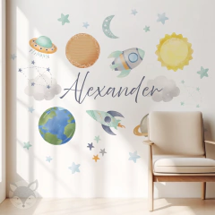 Personalized Solar System Kids Wall Decal - Modelo ACU21 - buy online