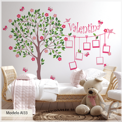 Modelo AI33 Arbol con marcos para fotos y nombre personalizado