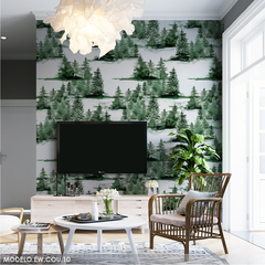 Modelo EW.COU.10 Pinos acuarela verdes
