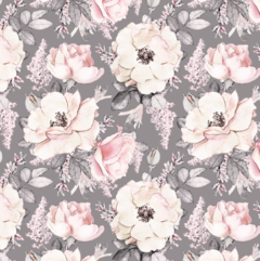 Modelo EW.FLOR.09 Anemone rosada fondo gris - comprar online