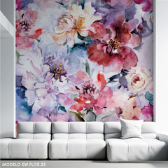Modelo EW.FLOR.33 Flores acuarela lilas y rojos - buy online