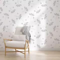 Modelo EW.TEX.22 Pattern Floral con Fondo trenzado rústico GRIS