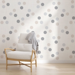 Modelo EW.TEX.40 Scandi polka sobre lino natural