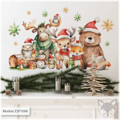 Image of Modelo ESP109 Navidad bosque acuarela