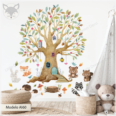 Modelo AI60 Bosque acuarela con animales on internet