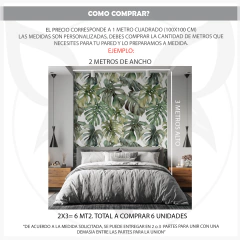 Modelo EW.FLOR.36 Flor acuarela grande verde - online store