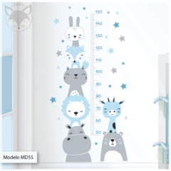 Modelo MD55 Nordico celeste y gris (nor31) - Medida armado: 60 cm ancho x 100 cm alto