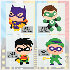 Vinilo Infantil de Superhéroes Decoración de Pared - Modelo Pc69A - Superheroes 30 cm cada Uno - comprar online