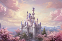 Fantasy Castle Kids Vinyl Mural, Model MUI103 - Little Dreamer Deco - vinilos decorativos infantiles