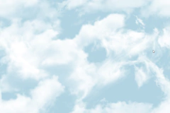 Kids wall mural soft sky with clouds, Model MUI59 - online store