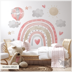 Modelo IRIS25 Arcoíris acuarela rosa y beige con globos - buy online