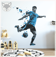 Modelo JVN28 Jugador Futbol Azul