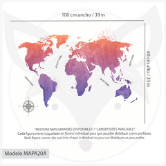 Modelo MAPA20 Acuarela Rojo y Lila - comprar online