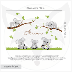 Personalized Koala Wall Decal for Kids - Modelo Pc24 - Little Dreamer Deco - vinilos decorativos infantiles