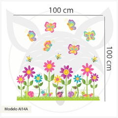 Modelo AI14 Flores y mariposas Rosas y Lilas on internet