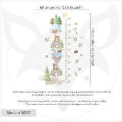 Modelo MD57 Bosque acuarela de Ciervos - Watercolor forest deers - Medida armado: 60 cm ancho x 100 cm alto - comprar online