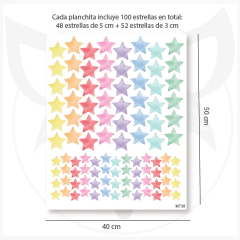 MT38 Estrellas Acuarela Arcoiris 2 medidas - buy online