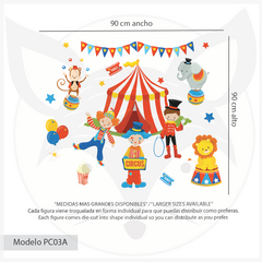 Colorful Circus Kids Wall Decal - Modelo Pc03 on internet