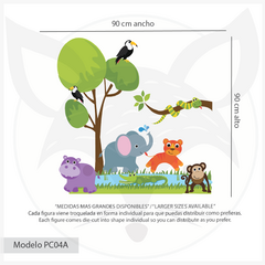 Jungle Animals by the River Kids Wall Decal - Modelo Pc04 on internet