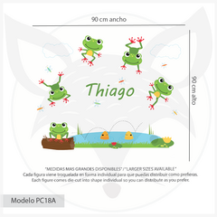 Personalized Jumping Frogs Kids Wall Decal - Modelo Pc18 - buy online