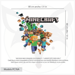 Minecraft Wall Decal for Kids' Rooms - Modelo PC76 - Little Dreamer Deco - vinilos decorativos infantiles