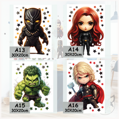 Vinilo Decorativo Infantil de Superhéroes Avengers - Modelo Pc80 - Superheroes 30 cm cada Uno - Por unidad