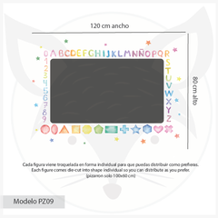 Self-Adhesive Chalkboard with Letters and Numbers PZ09 on internet