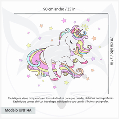 Vinilo Decorativo Unicornio Arcoíris - Pegatina de Pared para Niños - UNI14 en internet