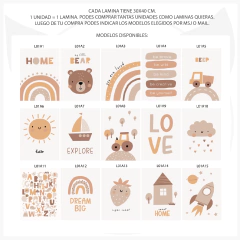 Laminas L01 Boho Decor I - 30x40 cm - Varias laminas para elegir! en internet