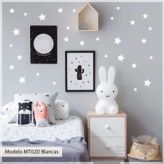 MT02D - Estrellas Blancas - MIX estrellas 4-6-8 cm on internet