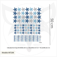 MT20G - Estrellitas Azul / Rojo / Naranja - Mix medidas on internet