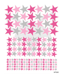 MT20C - Estrellitas Fucsia / Rosa / Gris - Mix medidas - comprar online