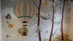 Mural Vinílico Infantil Koalas y Elefantes, Modelo MUI09 - tienda online