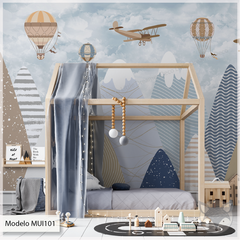 Adventure Mountains Kids Vinyl Mural, Model MUI101